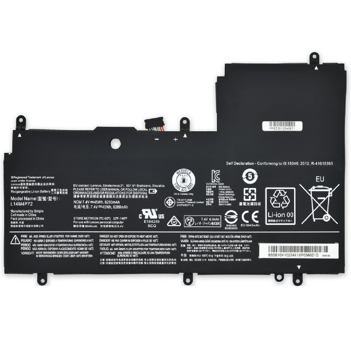 Lenovo ideaPad Yoga 700-14ISK, 80QD Batarya Pil