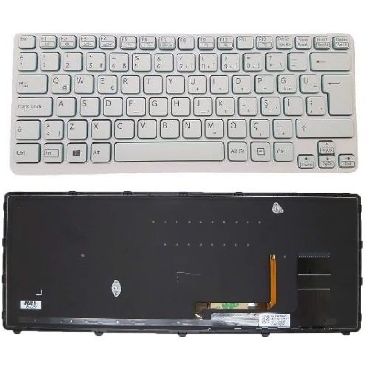 Sony Vaio SVF14N15ST, SVF14N15STB Klavye Tuş Takımı TR Q Gümüş