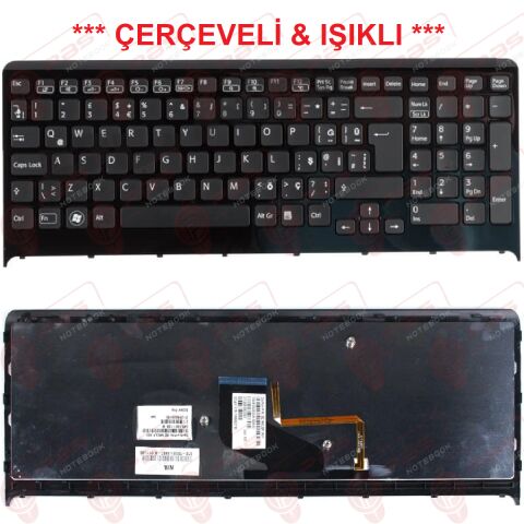 Sony Vaio VPCF23K1E, VPCF23L1E, VPCF23M1E Klavye Siyah TR