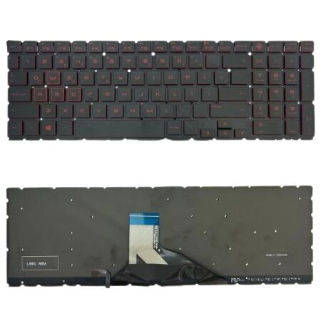 Hp Omen 15-DH0006NT, 15-DH0007NT, 15-DH0008NT Uyumlu Klavye Kırmızı Tuş Işıklı Türkçe Siyah