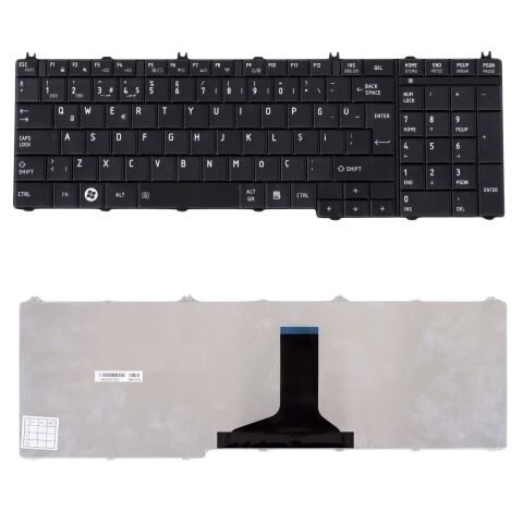 Toshiba Satellite C660-1V9, C660-1VC, C660-1WM, C660-1WN Uyumlu Klavye Tuş Takımı Seti Siyah Türkçe