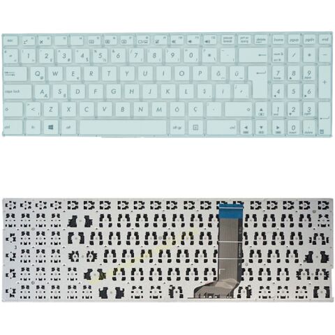 Asus X556, X556U, X556UA, X556UB, X556UF, X556UJ Klavye Beyaz Tuş Takımı Tuş Seti Türkçe