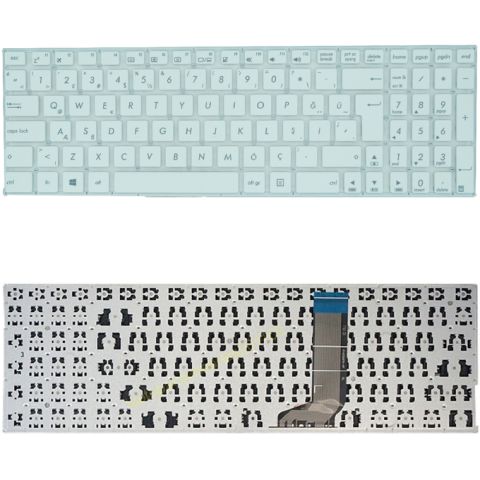 Asus X556UR-XX151D, X556UR-XX151DC Klavye Beyaz Tuş Takımı Tuş Seti Türkçe