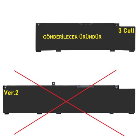 Nion Dell G3 15 3590, 15-3590, P89F, P89F001 Uyumlu 3Cell Batarya Pil