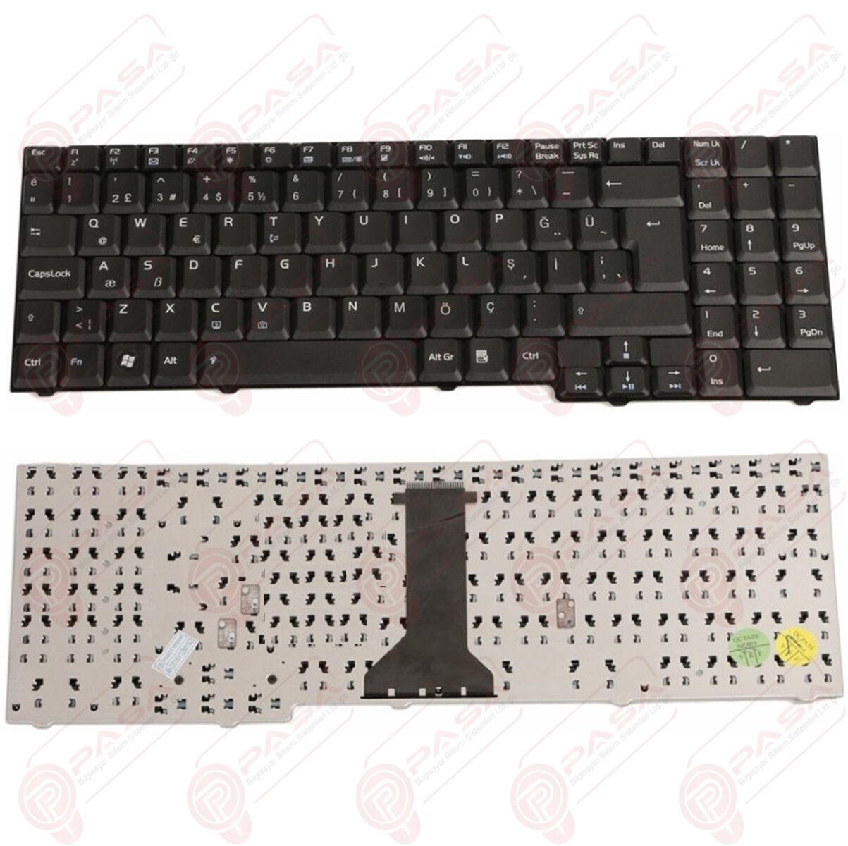 Asus X70E, X70F, X70K, X70KR, X70Z, X70L, X70S, X70SE, X70SR Klavye Tuş Takımı Tuş Seti Siyah Türkçe