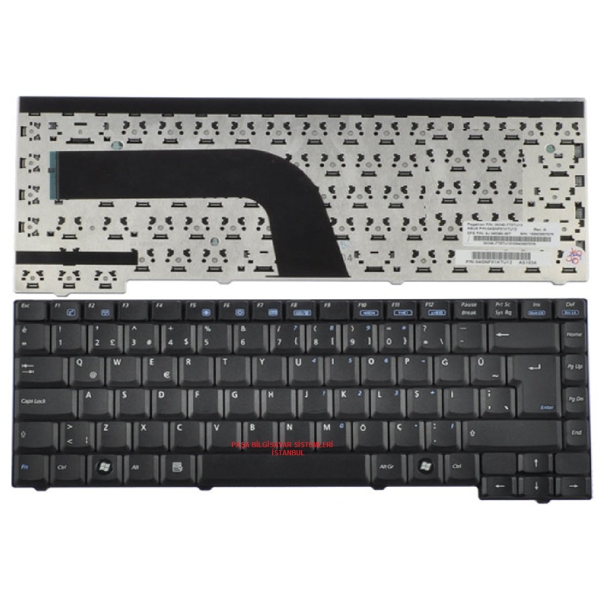 Asus 9J.N0D82.001, 9J.N0D82.00T, 9J.N5382.H0T Klavye Tuş Takımı Tuş Seti Siyah Türkçe
