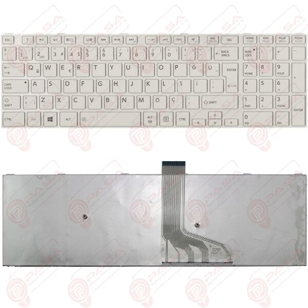 Toshiba Satellite L55-A5385, L55D-A5252 Klavye Tuş Takımı Türkçe Beyaz Q Notebook Klavye