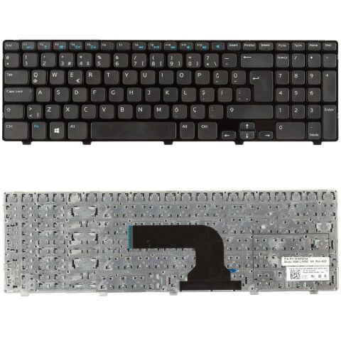 Dell 063FHV, 63FHV, 09D97X, 9D97X, 0YH3FC, YH3FC Klavye Tuş Takımı Tuş Seti Siyah Türkçe