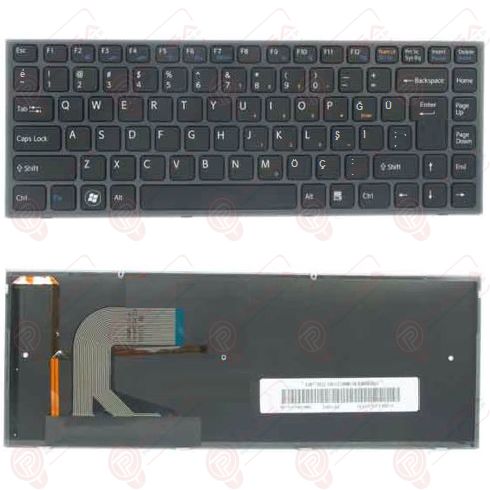 Sony Vaio VPCS12A7E, VPCS12A7R Klavye Led Işıklı Siyah TR