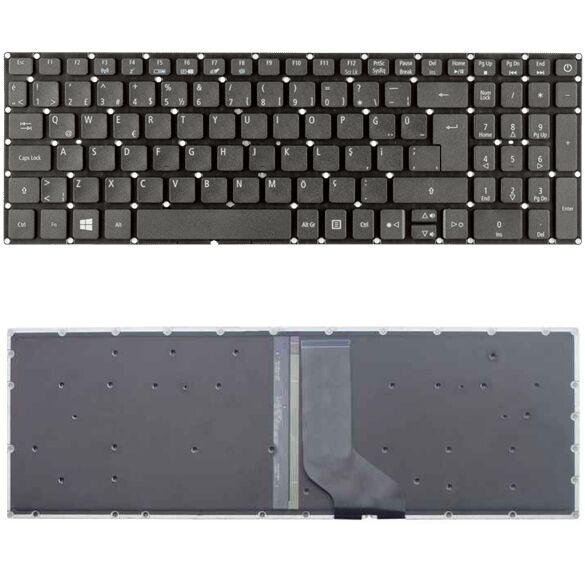 Acer Aspire A315-53, A315-53G, A315-53G-53FC Uyumlu Klavye Tuş Takımı Tuş Seti Led Işıklı Siyah Türkçe