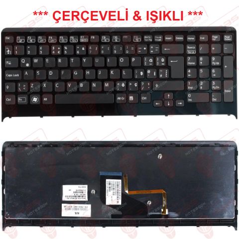 Sony Vaio VPCF21Z1R, VPCF22C5E, VPCF22E1R Klavye Siyah TR