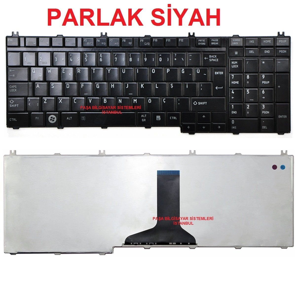 TOSHİBA SATELLİTE L550-149, L550-15D KLAVYE, TUŞ TAKIMI PARLAK Sİ