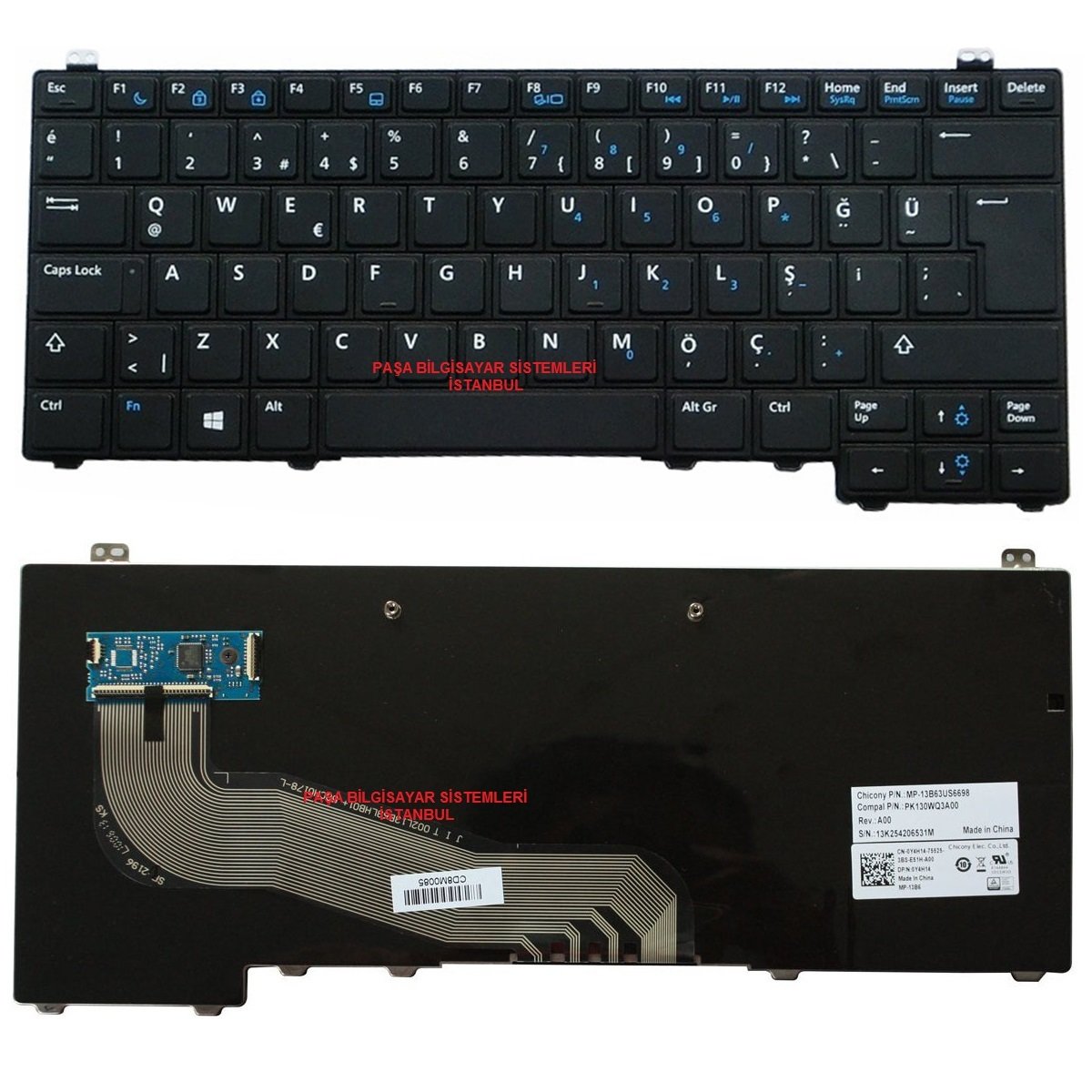 Dell Latitude E5440 Klavye Tuş Takımı Tuş Seti Siyah Türkçe