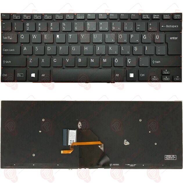 Sony Vaio SVF1421F4E, SVF1421ECXB Klavye Led Işıklı Siyah TR