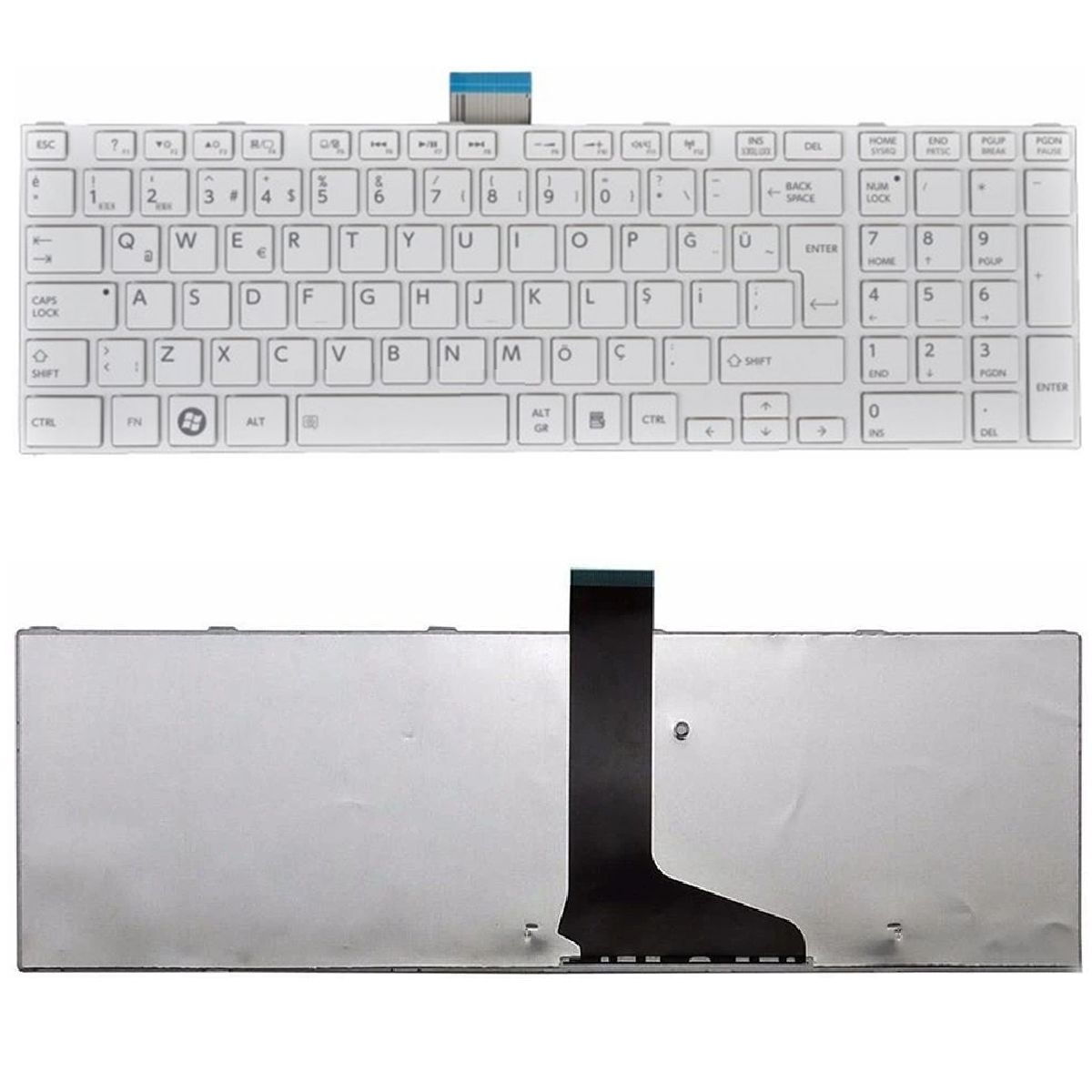 Toshiba Satellite C855-2CM Klavye Tuş Takımı Tuş Seti BEYAZ Q Türkçe