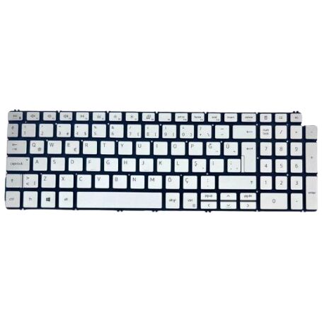Dell Vostro 7590, 15-7590, 15 7590 Uyumlu Klavye Gri Tuş Takımı Tuş Seti Türkçe