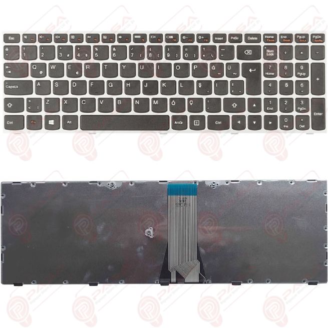 Lenovo 80E5, 80KR, 80L0, 80L4, 80R0 Klavye Tuş Takımı Gri TR