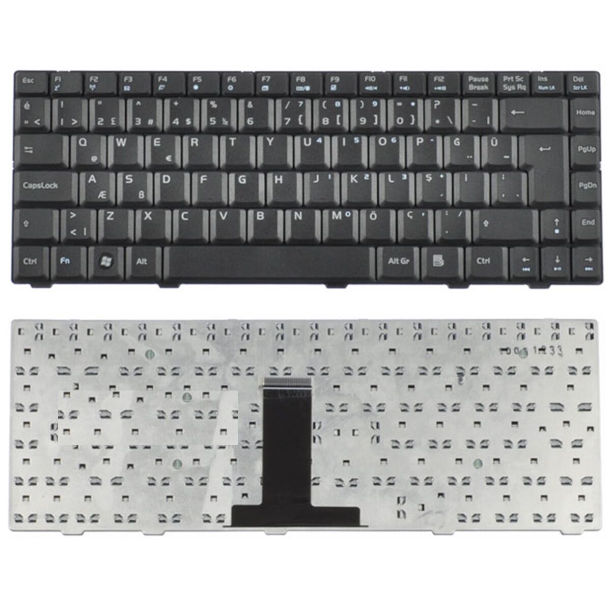 Asus F80, F80A, F80C, F80CR, F80H, F80L, F80Q, F80S Klavye Tuş Takımı Tuş Seti Siyah Türkçe