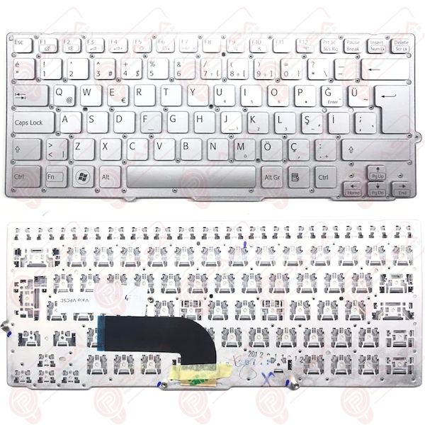 Sony Vaio VPCSA3X9R, VPCSA3Z9E, VPCSA3Z9R Klavye Gri TR