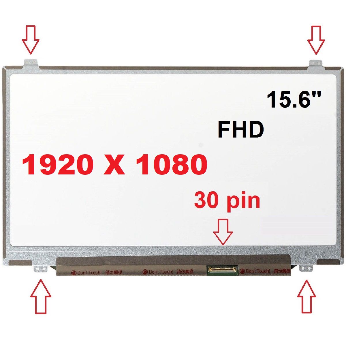 Asus Q501 Ekran 15.6 Slim 30 Pin FHD Dizüstü Bilgisayar Ekranı