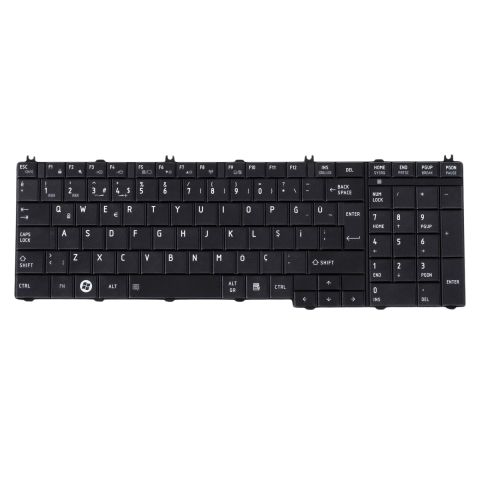 Toshiba Satellite L750-1MW, L750-1MX, L750-1MZ, L750-1N0 Uyumlu Klavye Tuş Takımı Seti Siyah Türkçe