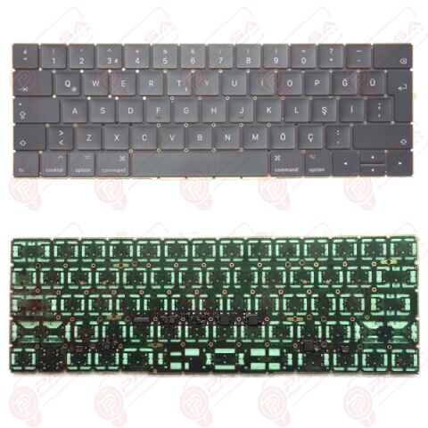 Apple MacBook Pro Retina15 Touch Bar 2016 2017 Klavye Tuş Takımı Tuş Seti Siyah Türkçe