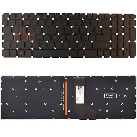 Acer Nitro 5 AN515-51-78ML, AN515-51-79C0 Uyumlu Klavye Kırmızı Tuş Takımı Led Işıklı Tuş Seti Türkçe