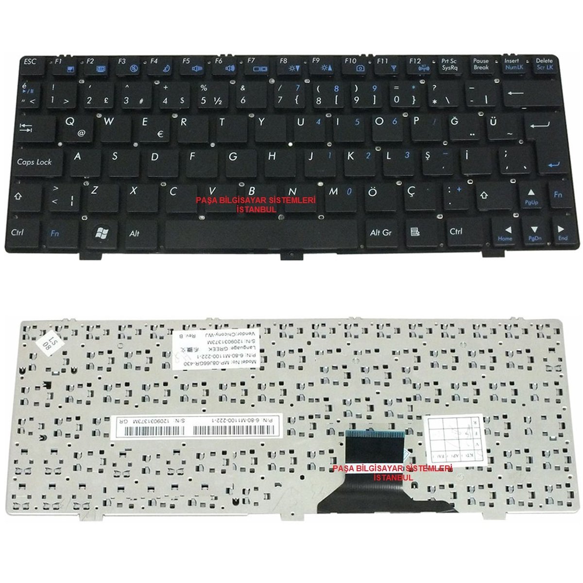 V0223DGEK4 Klavye Tuş Takımı Tuş Seti Siyah Türkçe