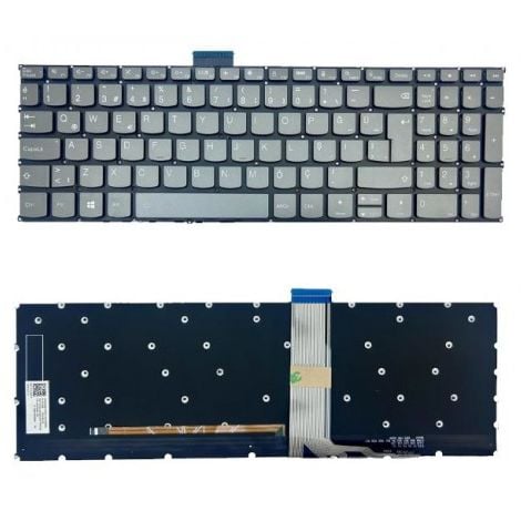 Lenovo ThinkBook 15 G2 ARE, 20VG Uyumlu Klavye Led Işıklı Gri Tuş Takımı Tuş Seti Türkçe