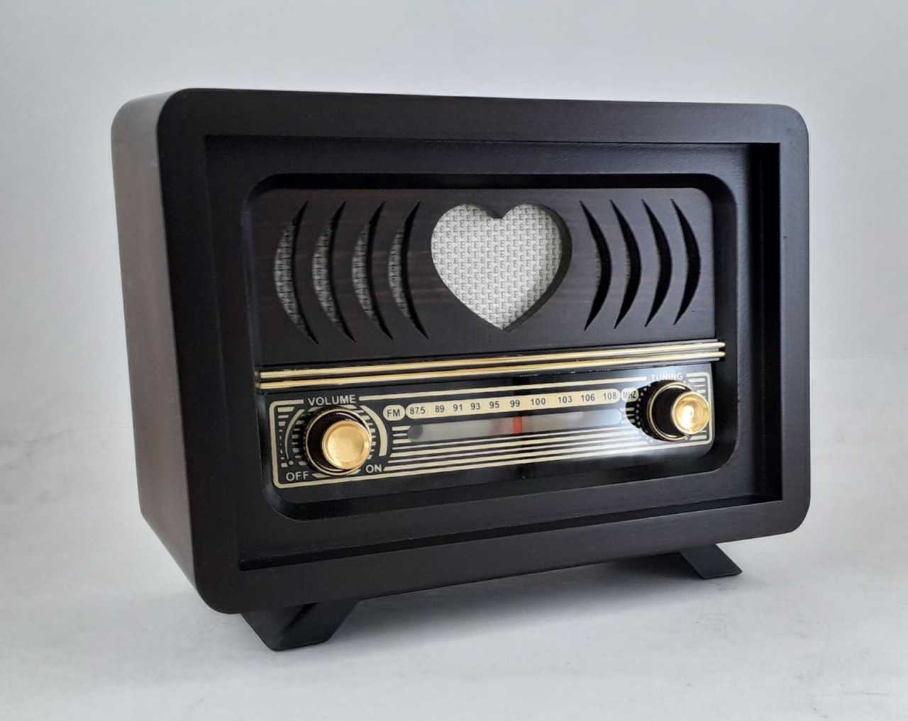Nostaljik  Radyo (Şarjlı Pil+Adaptörlü) Aşiyan 1 Kahve Rengi