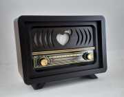 Nostaljik  Radyo  (Şarjlı Pil+Adaptörlü) Aşiyan 2 Kahve Rengi