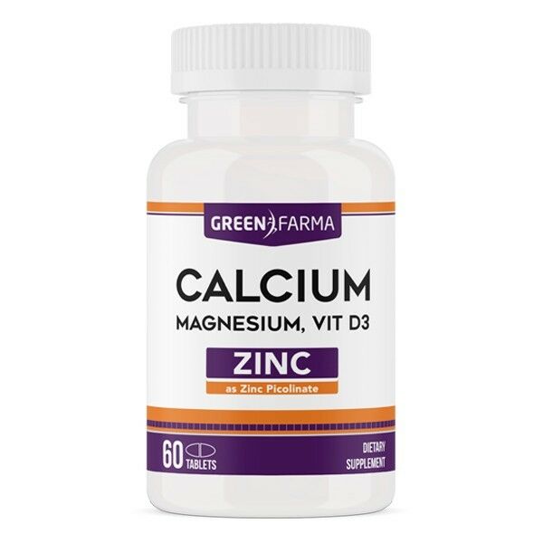 Green Farma Kalsiyum-Mg-Zn-Vit D3 60 Tablet