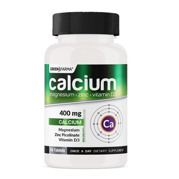 Green Farma Kalsiyum-Mg-Zn-Vit D3 60 Tablet