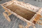 Otantik Çarşı Eskitme Ahşap At Arabası Renk Yakma