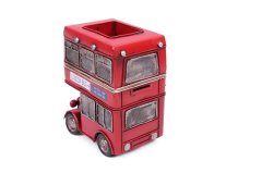 Dekoratif Metal Araba Londra Şehir Otobüsü Kalemlik 1010E-2060