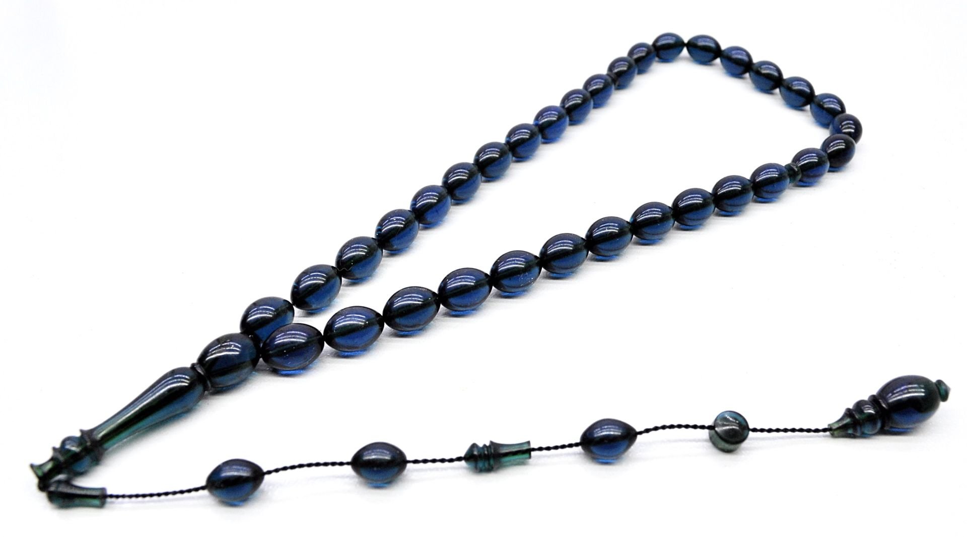 Ateş Kehribar Tesbih Beyzi Kesim 8*11 mm (khr-13004)