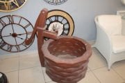 Ahşap Tulumba Saksı