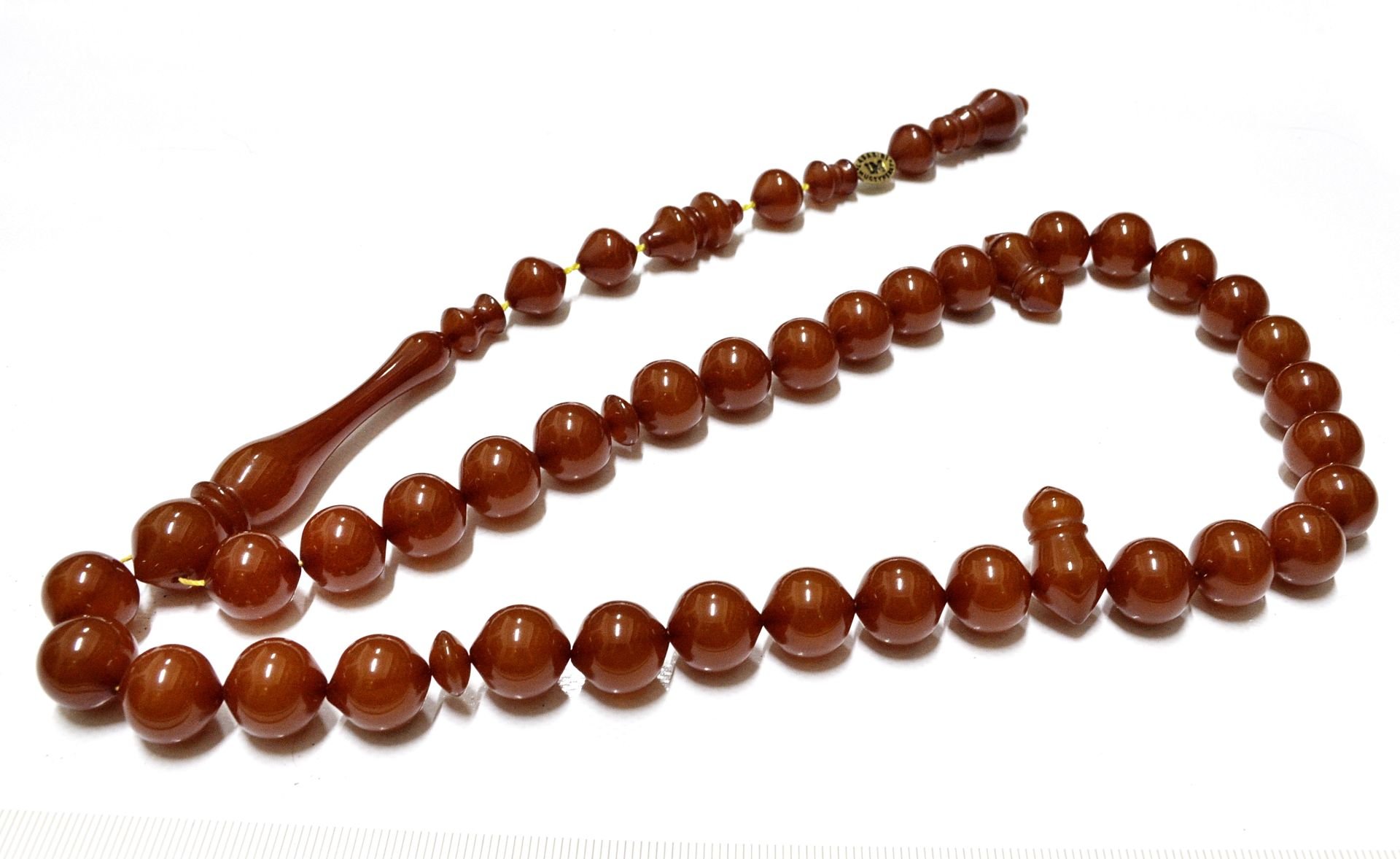 Sıkma Kehribar Tesbih İstanbul Kesim 13*14 mm (khr-13025)