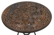 Ahşap Oymalı Yuvarlak Sehpa 50 cm.