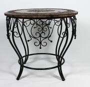Ahşap Oymalı Yuvarlak Orta Sehpa 60x60x54 cm.