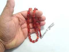 Ateş Kehribar Tesbih Kırmızı Renk (khr-10272)