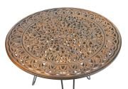 Ahşap Oymalı Yuvarlak Sehpa 60 cm.