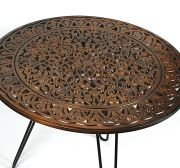 Ahşap Oymalı Yuvarlak Sehpa 60 cm.