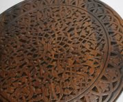 Ahşap Oymalı Yuvarlak Sehpa 60 cm.