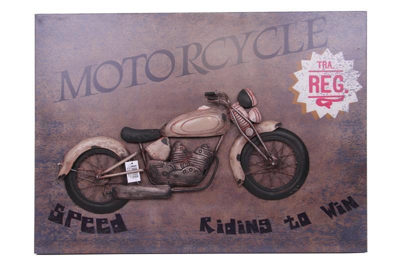 Otantik Çarşı Metal Motosiklet  Duvar Dekoru GK0064