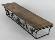 Ahşap Ferforje Raf 46x12x8,5 cm.