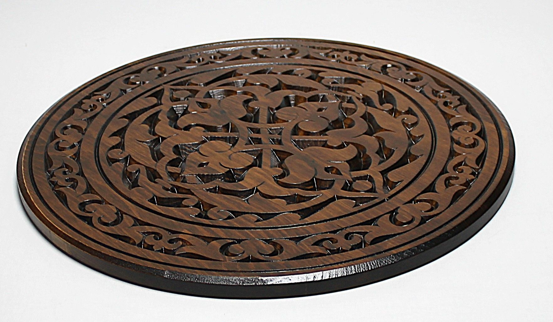 Ahşap Oymalı Sehpa Tablası 40 cm.