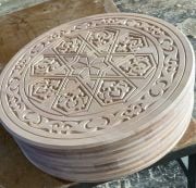 Ahşap Oymalı Sehpa Tablası 50 cm.