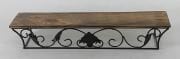 Ahşap Ferforje Raf 39x10x8,5 cm.
