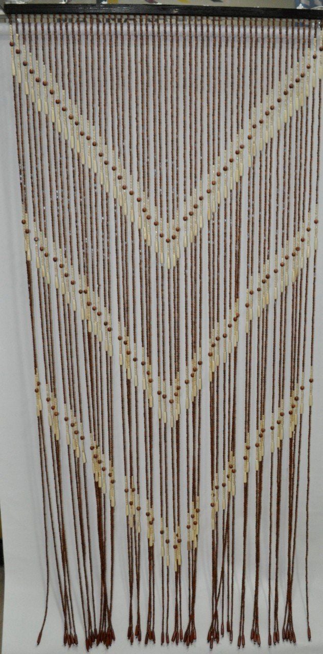 Ahşap Boncuklu Kapı perdesi 90x190 cm.  52 Sıra K021